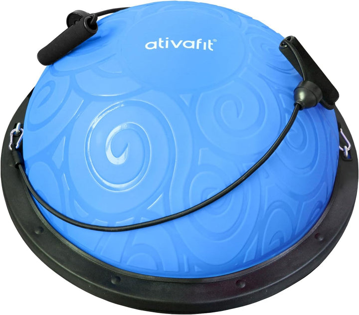 Ativafit 60 * 18cm bis 300KG Yoga Balance Trainer Ball, Balancetrainer Gymnastikball Halbkugel mit E
