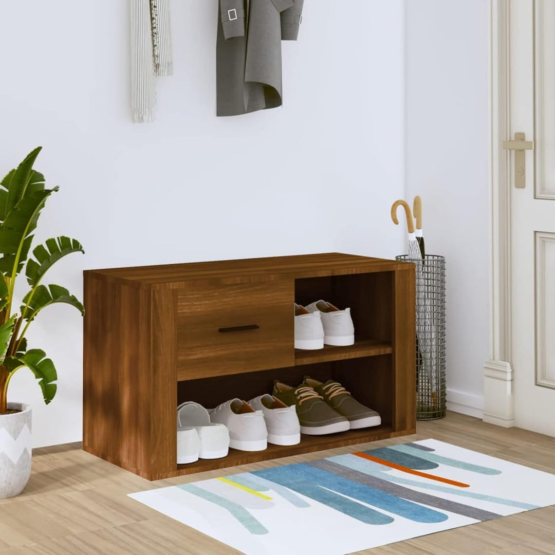 Tidyard Schuhbank, Schuhregal Schuhschrank mit 2 Fächer, Schuhaufbewahrung, Sitzbank, Holzwerkstoff