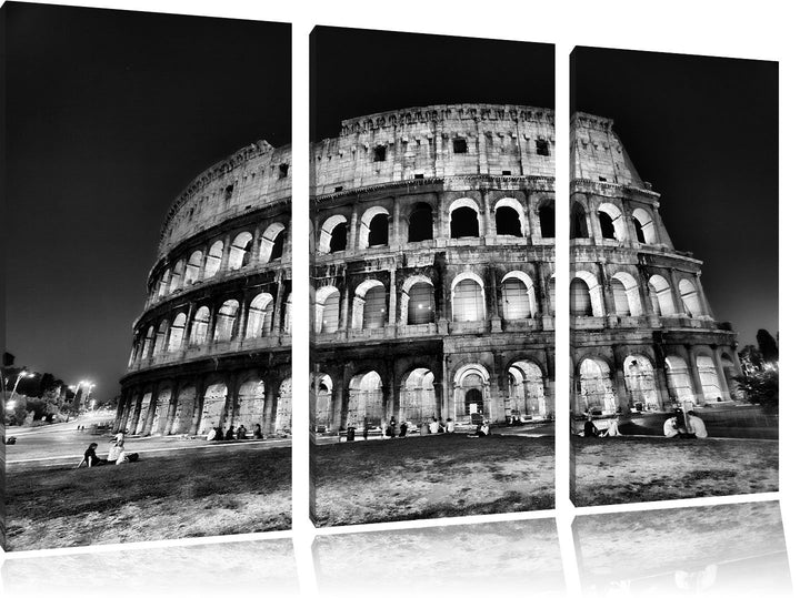 Pixxprint Colosseum in Rom Italien Italy als Leinwandbild/Grösse: 3 Teilig (120x80 cm) cm/Wandbild/K