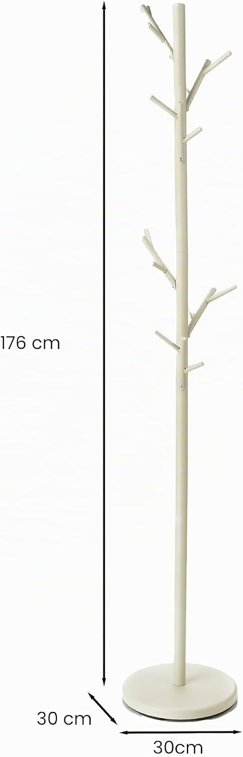 IDIMEX Kleiderständer ZENO aus Metall, Beige - Garderobenständer, Jackenständer mit 6 praktischen Ha