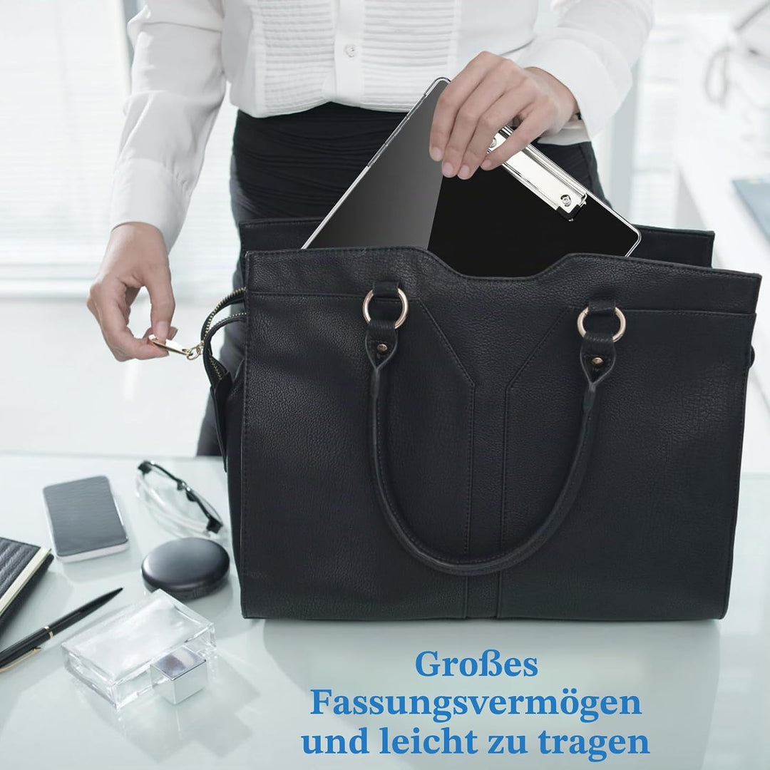 Dadabig Klemmbrett A4 mit Aufbewahrungsfach, Kunststoff Schreibklemmbrett mit Fach Zwischenablage tr
