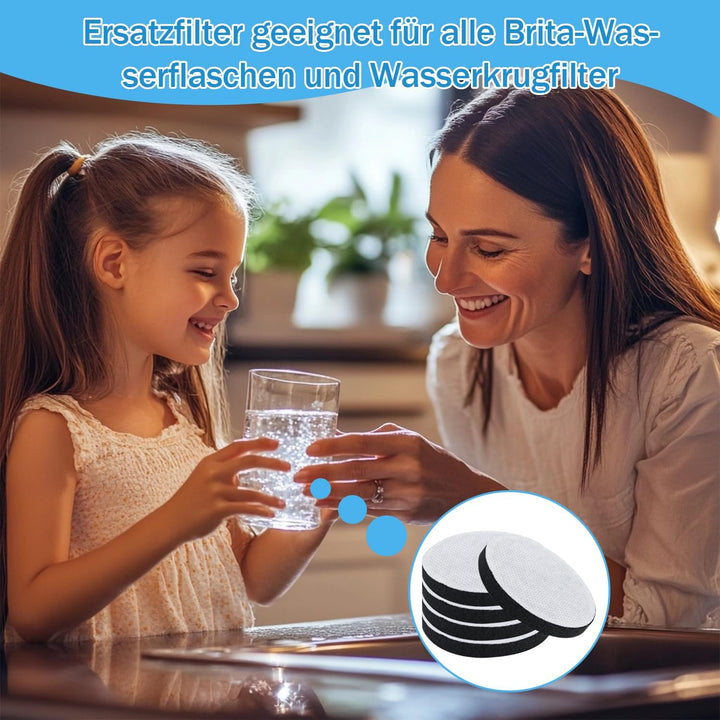 12 Wasserfilter MicroDisc für Brita Fill &amp; Go Vital Wasserfilterflasche, 12