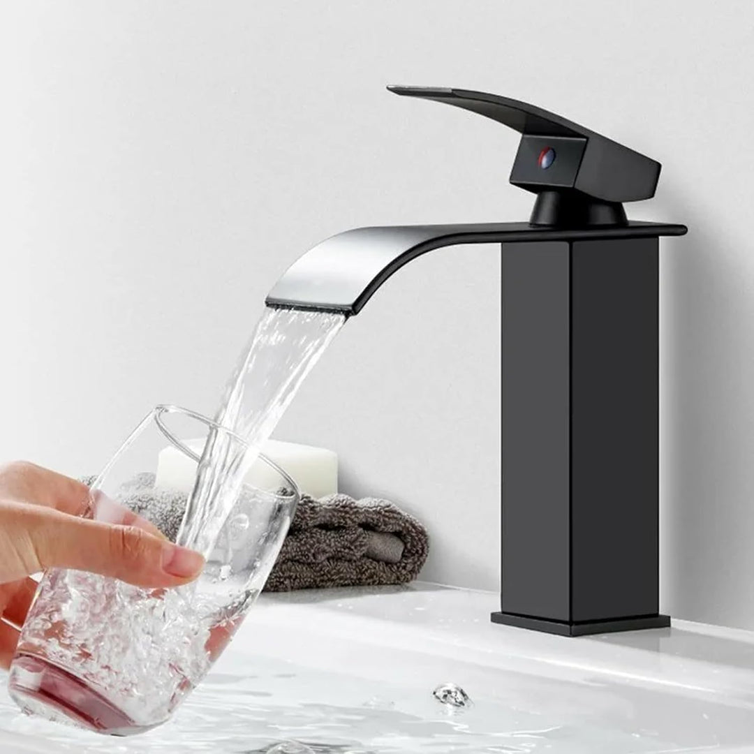 Wasserhahn Bad Wasserfall Wasserhahn Edelstahl Waschbeckenarmatur Waschtischarmatur Waschbecken Arma