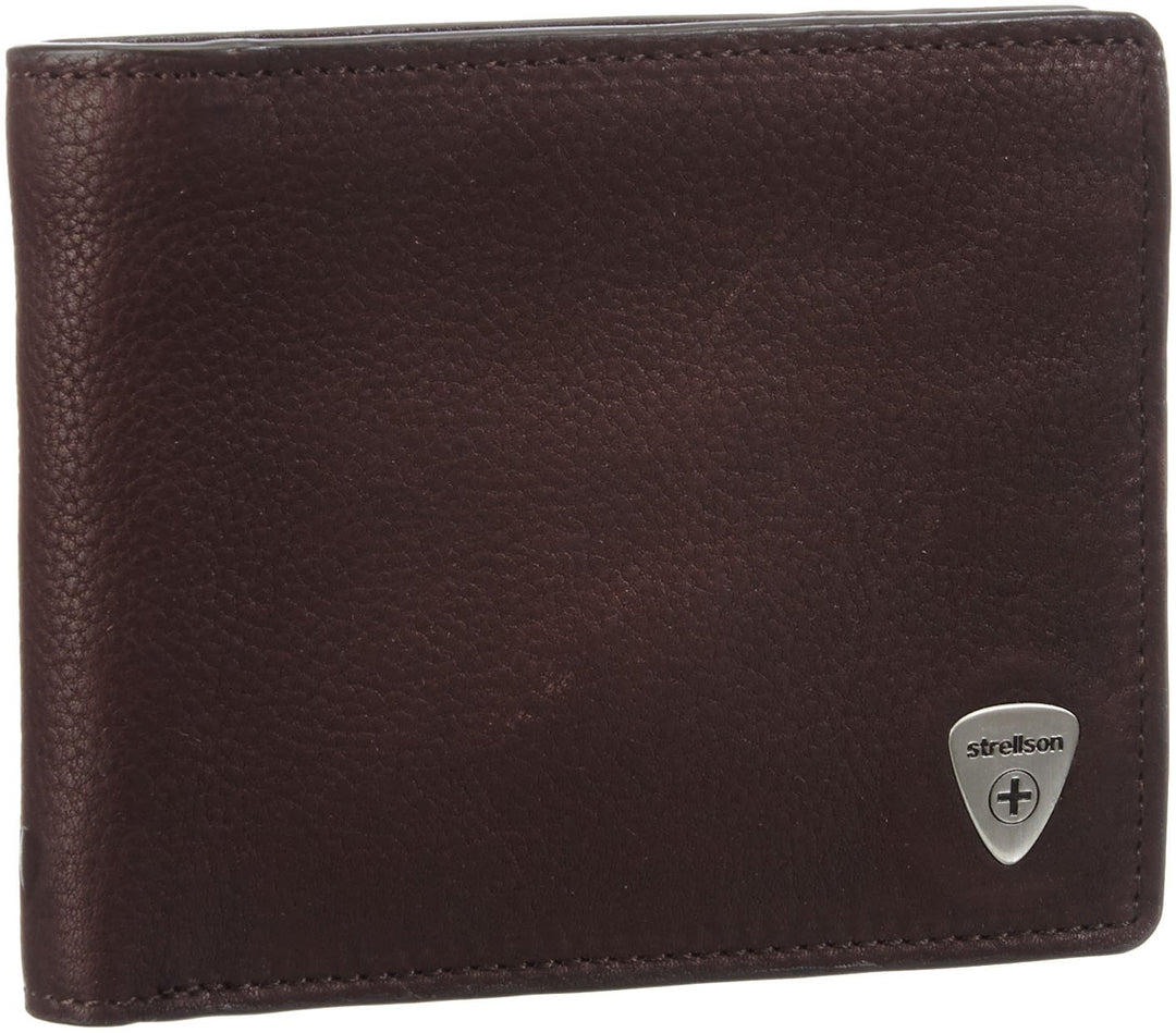 Strellson Herren Geldbeutel Harrison Brieftasche aus Leder Braun (Dark Brown 702), Braun (Dark Brown