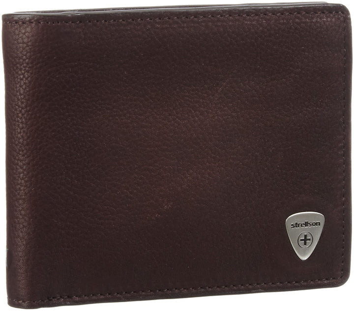 Strellson Herren Geldbeutel Harrison Brieftasche aus Leder Braun (Dark Brown 702), Braun (Dark Brown