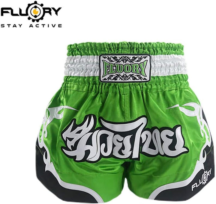 FLUORY Muay Thai Fight Shorts, MMA Shorts Bekleidung Training Käfig Kampf Grappling Martial Arts Kic