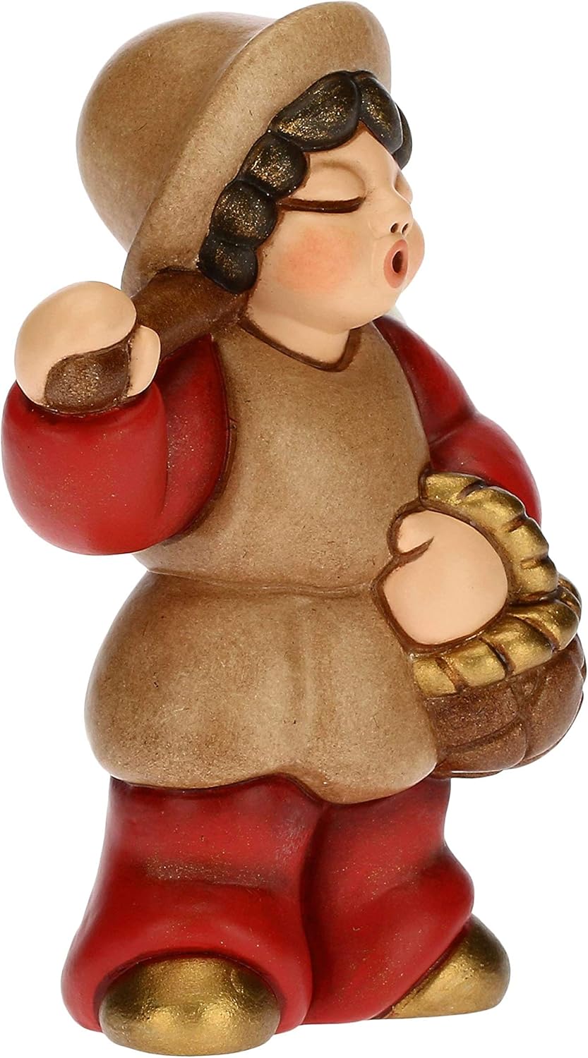 THUN - Figur Krippe Herren mit Fagott - Weihnachtsdekoration Haus - Linie Krippe, rote Variante - Ke