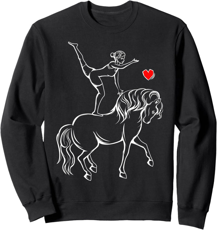 Voltigieren Volti Reiterin Pferde Mädchen Kinder Frauen Sweatshirt