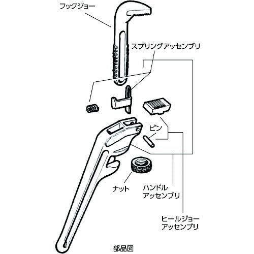 RIDGID 31075 Modell E-18 Rohrzange gekröpft für schwere Beanspruchung, 18" Sanitär-Schraubenschlüsse