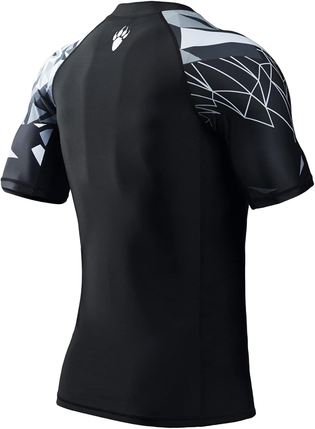 HUGE SPORTS Herren Kurzarm Splice Skins Rashguard Shirt Schwimmshirt Rash Vest für Schwimmen Surfen