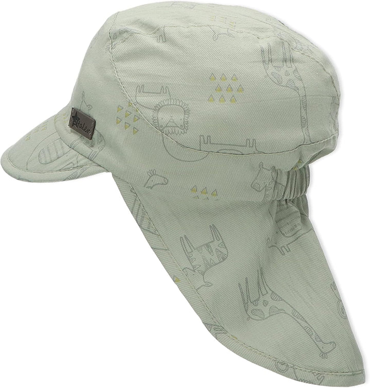 Sterntaler Unisex Schirmmütze mit Nackenschutz Zoo Sonnenhut 45 mittelgrün, 45 mittelgrün