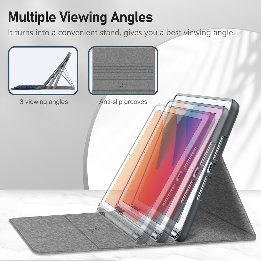 Fintie Hülle mit Tastatur für iPad 9. / 8. / 7. Generation (10.2 Zoll, 2021/2020/2019), Beleuchtete