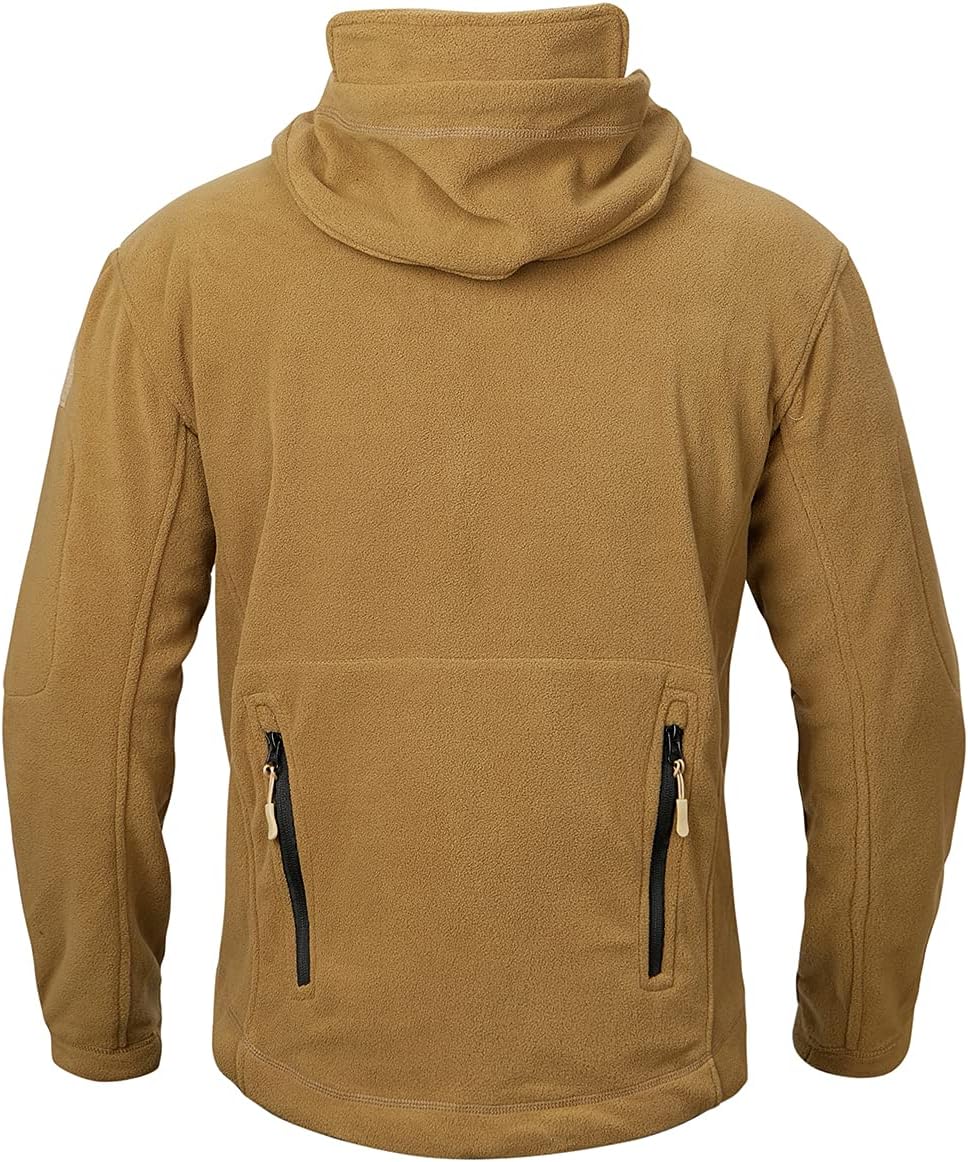 CARWORNIC Herren Taktische Fleecejacke Warme Kapuzen Winterjacke Militär Sportlich Jacke Outdoor Jag