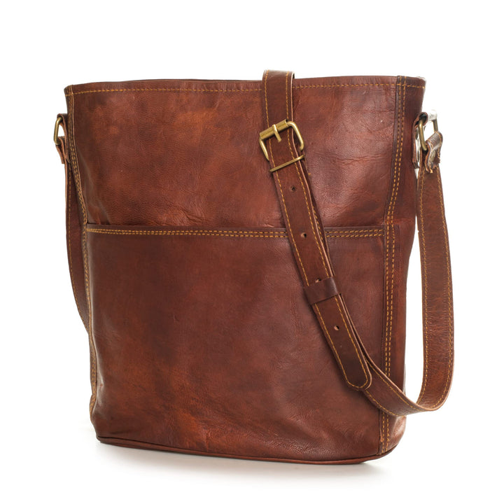 Leabags Leder Handtasche Damen I Premium Echtleder Umhängetasche I Damen Schultertasche I Damentasch