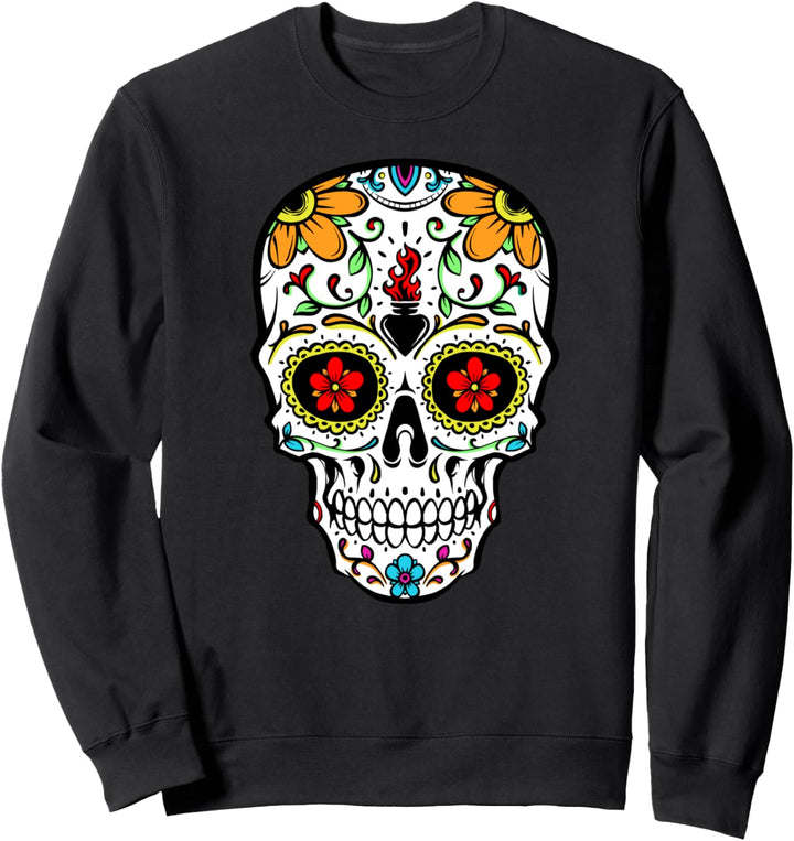Dia de Los Muertos Kostüm Sugar Skull Shirt Herren Damen Kinder Sweatshirt