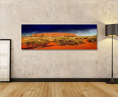 islandburner Bild Bilder auf Leinwand Ayers Rock V2 Australien Panorama XXL Poster Leinwandbild Wand