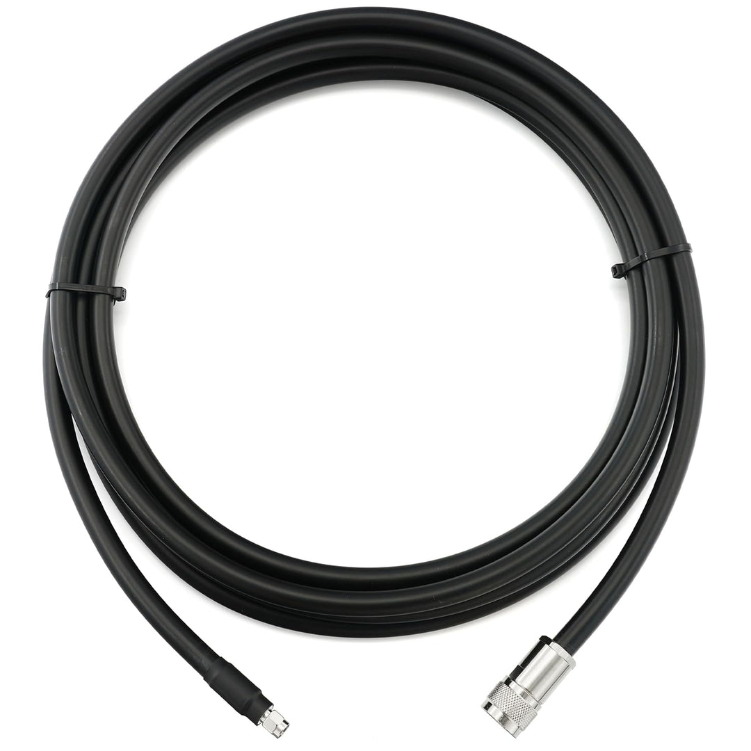 RANGEFUL 10m RP-SMA Stecker auf N Stecker Koaxialkabel – 10 Meter 8D-FB Ultra-Verlustarmes Ø11.1mm V