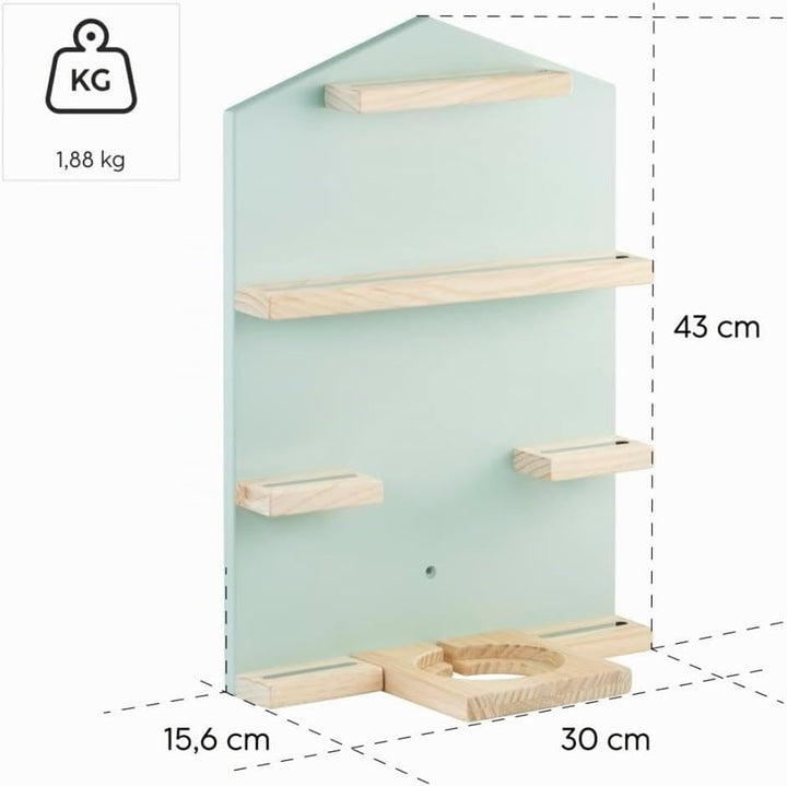 Hama Regal für Hörspielbox Haus für 32 Hörspielfiguren (Wandregal, magnetische Aufbewahrung, Zubehör