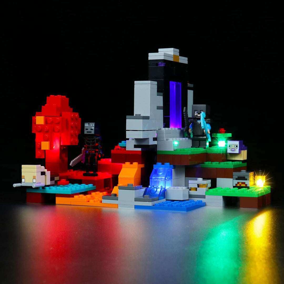 Led Licht Set Kompatibel mit Lego 21172 Minecraft Das zerstörte Portal Minecraft Spielzeug Set (Kein