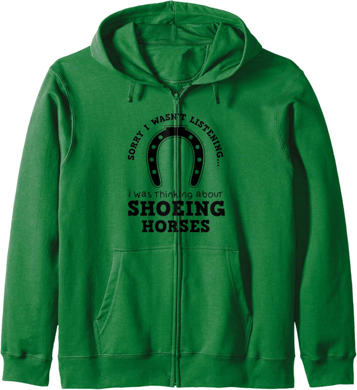 Über das Beschlagen von Pferden nachdenken Hufschmied Kapuzenjacke