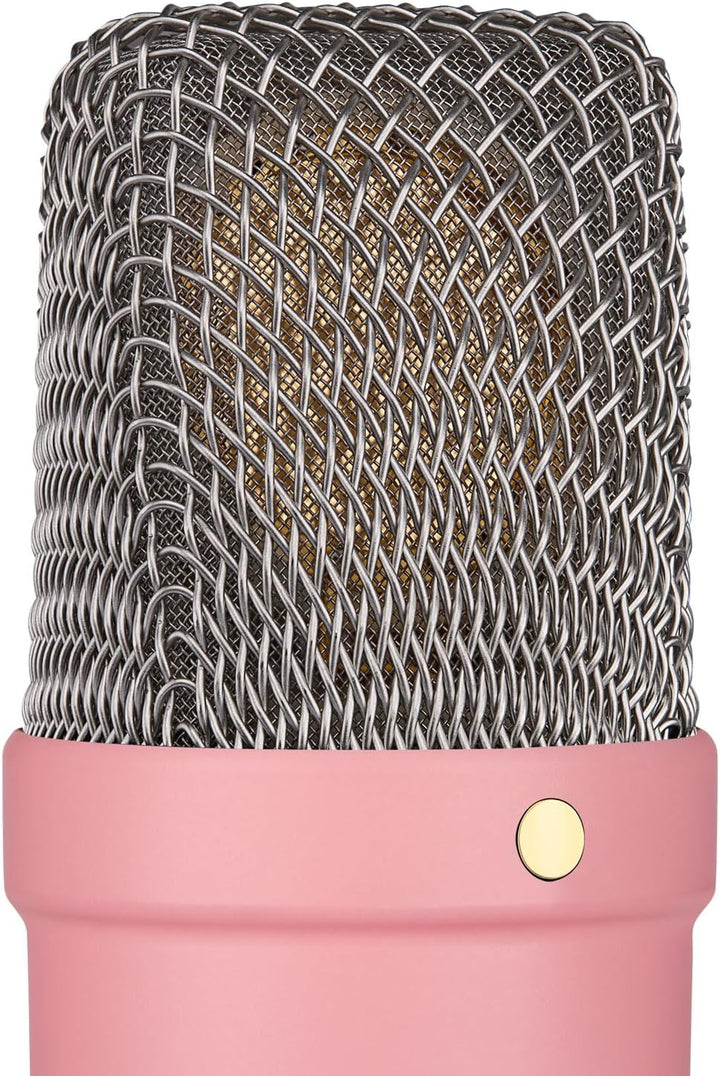 Rode NT1 Signature Pink Studio-Mikrofon + keepdrum MS138 Gelenkarm-Stativ Weiss pink Mikrofon Pink /