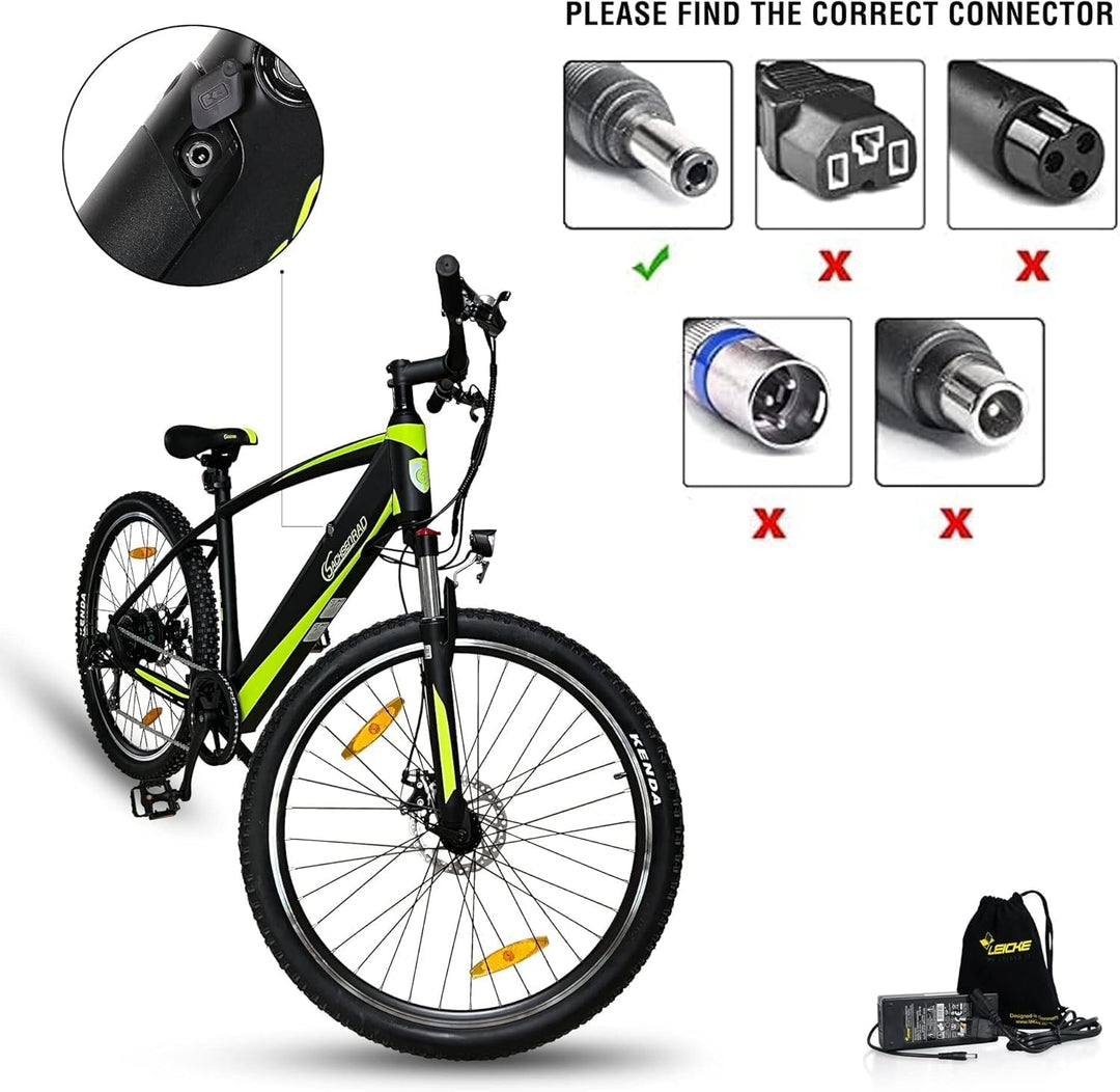 LEICKE Ladegeräte für E-Scooter 42V / 36V 2A 84W mit Rundstecker | Akku Netzteil für E-Roller, Elekt