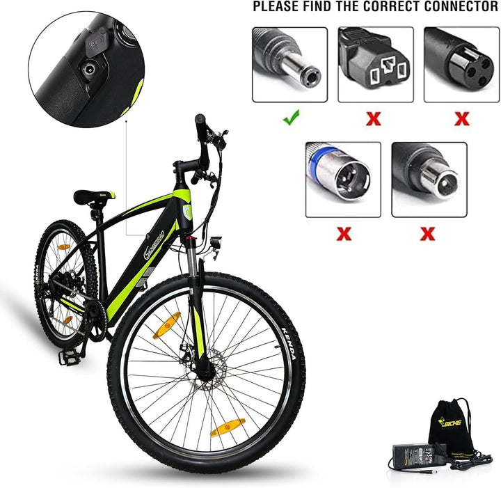 LEICKE Ladegeräte für E-Scooter 42V / 36V 2A 84W mit Rundstecker | Akku Netzteil für E-Roller, Elekt