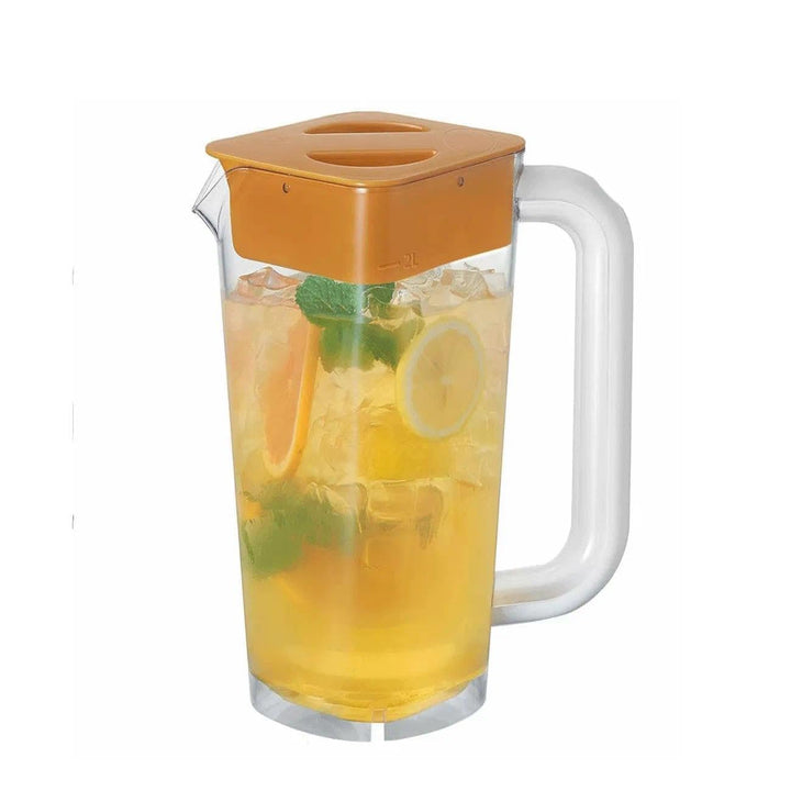 CURTA krug 2liter Wasserkrug Mit Deckel Mit Griff mit Skala, Kunststoff Für kühlschrank,2 liter pitc
