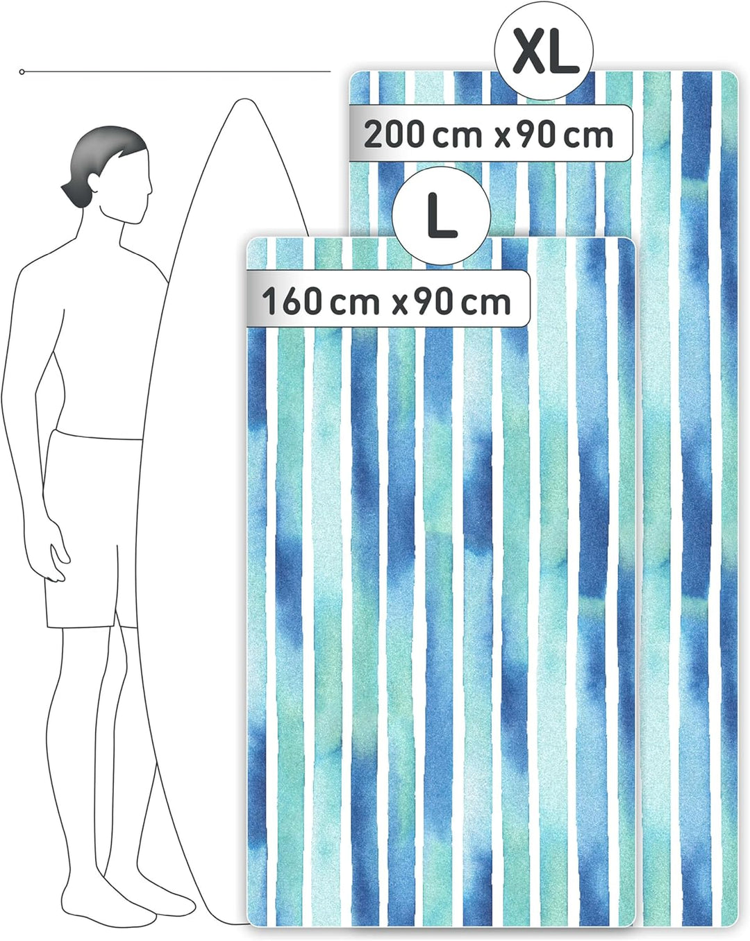 Fit-Flip Strandtuch XXL aus Mikrofaser - leicht und schnelltrocknend - 100% recyceltes Strandhandtuc