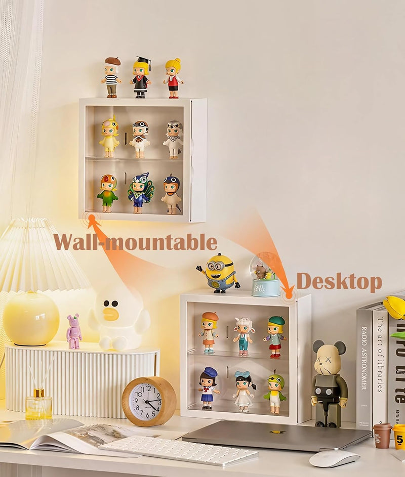 Siyecioa Schaukasten Vitrine, Acryl Vitrine Hängend, Vitrine Klein mit Tür für Action Figuren Spielz