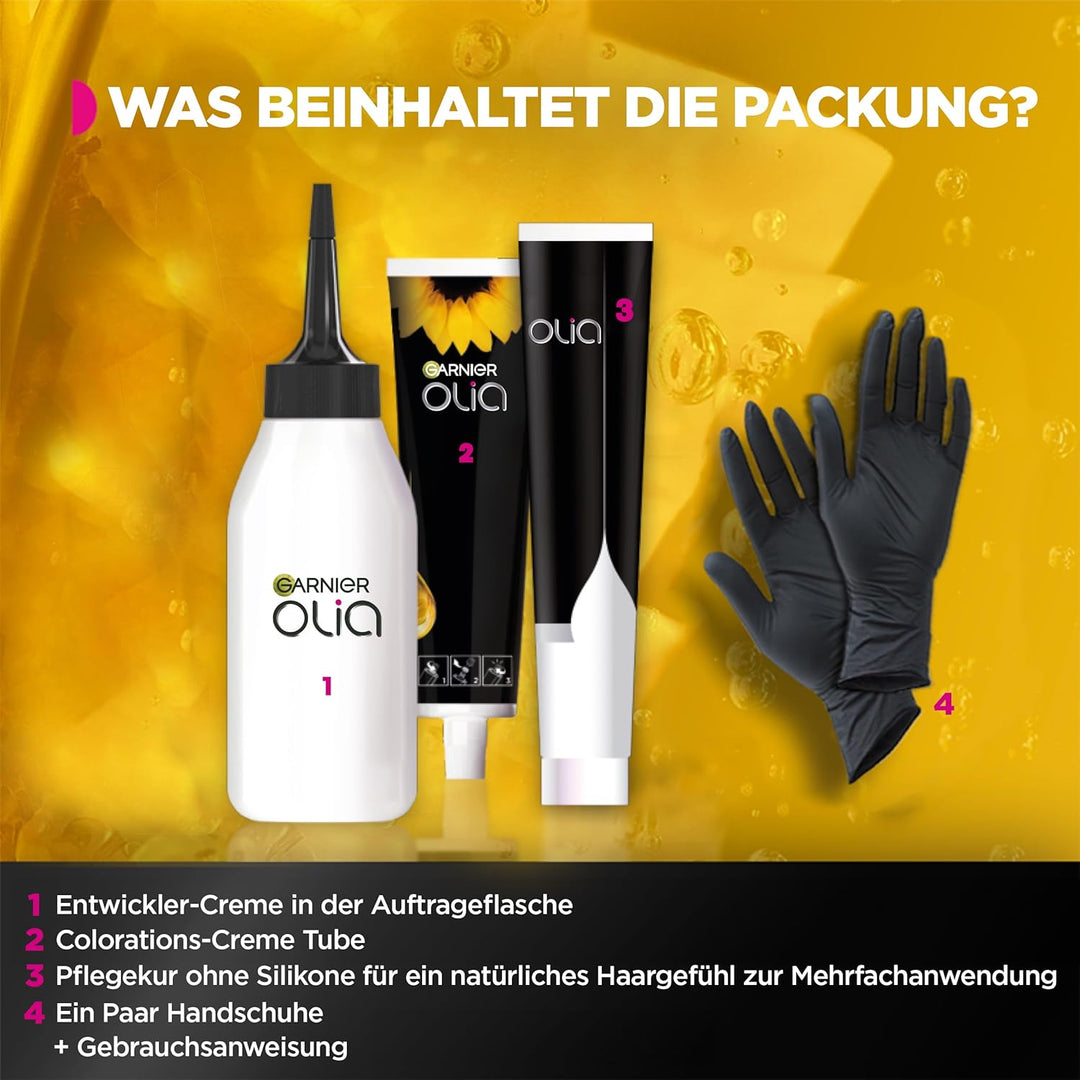 Garnier Olia Dauerhafte Haarfarbe ohne Ammoniak, Mit pflegenden und natürlichen Ölen, Vollständige G