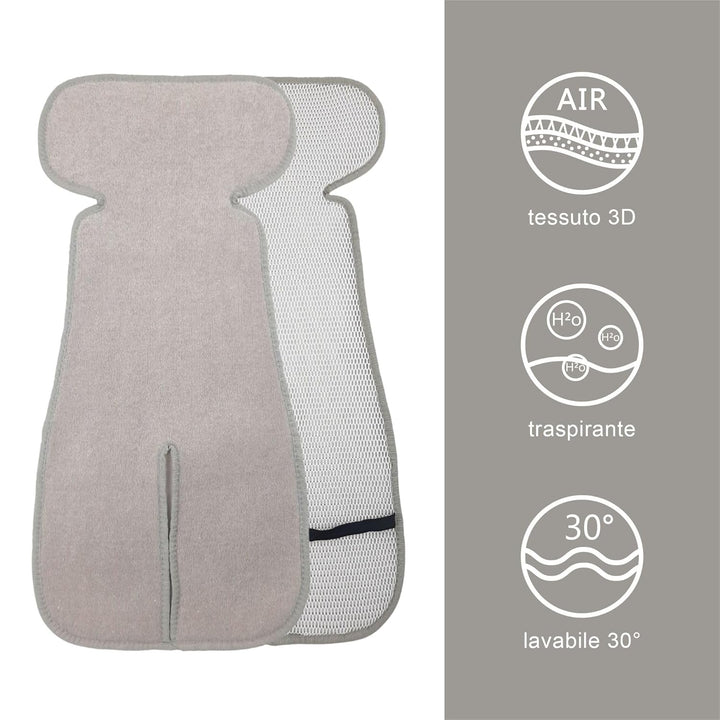 baby idea Universal-Kinderwagenbezug Sommer AIR MESH 3D mit atmungsaktivem, erfrischendem und antiba