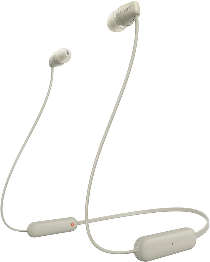Sony kabellose WI-C100 In-Ear-Kopfhörer (bis zu 25 Stunden Akkulaufzeit, optimiert für Sprachassiste