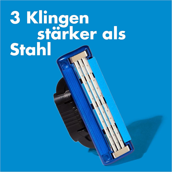 Gillette Mach3 Turbo Rasierklingen, 8 Ersatzklingen für Nassrasierer Herren mit 3-fach Klinge Alt 8
