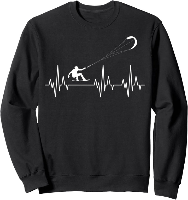 Kitesurfen Kiteboarden Kite Surfer Surfen Herzschlag Lustig Sweatshirt