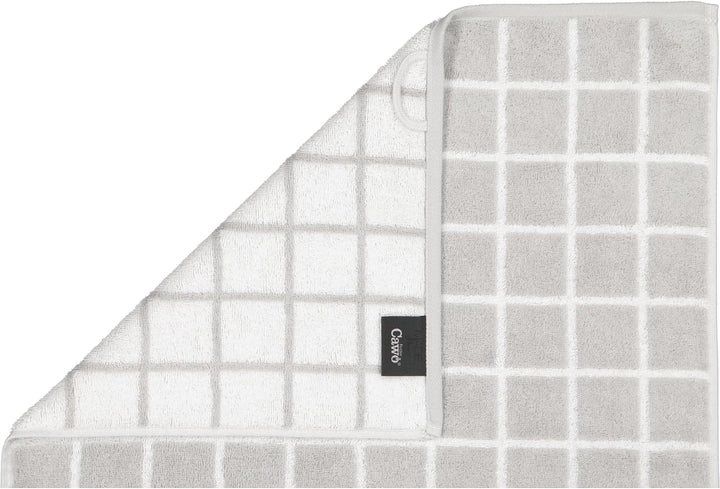 CAWÖ Home Handtücher Zoom Karo 123 Platin - 76 Saunatuch 80x200 cm, Saunatuch 80x200 cm