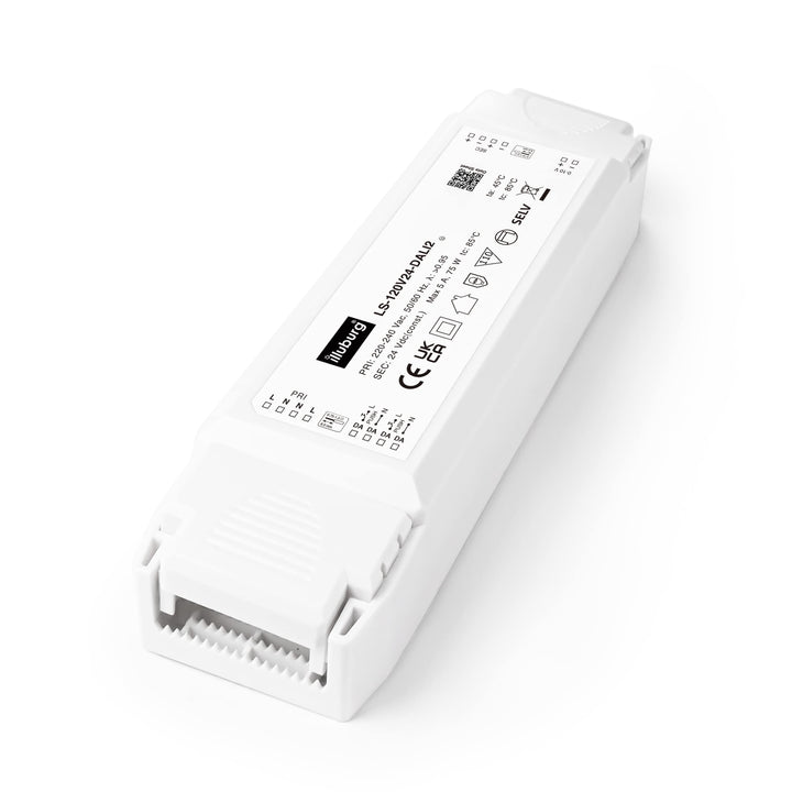 illuburg LED Trafo 24V 120W Dimmbar DALI Push 0-10V Flickerfree LED Netzteil Treiber Driver Power Su
