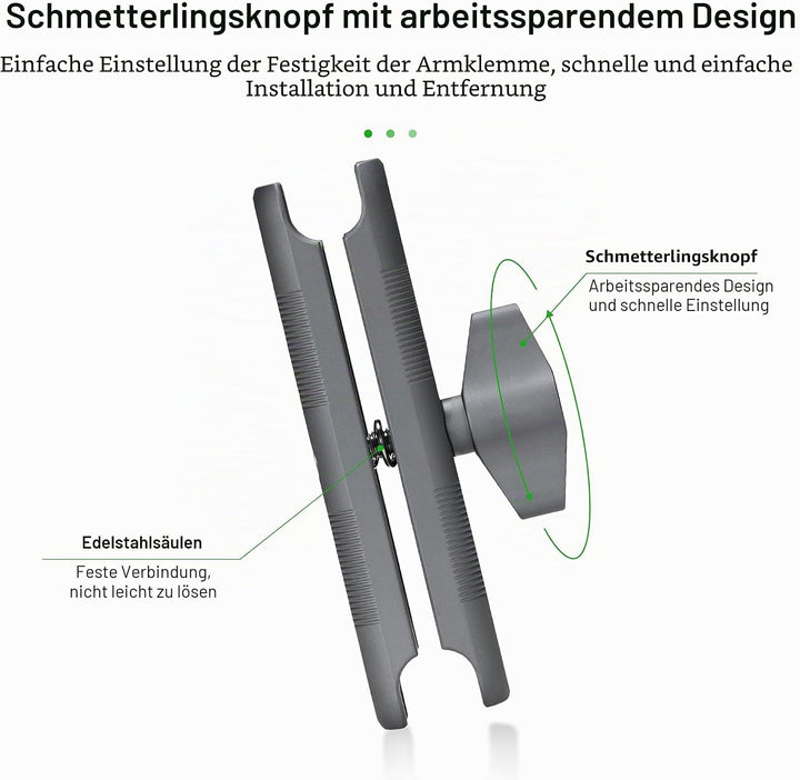 FANAUE Aluminium-Kugelkopf-Doppelbuchsenarm mit 17-mm-Kugelkopf-Adapter, kompatibel mit RAM-Halterun