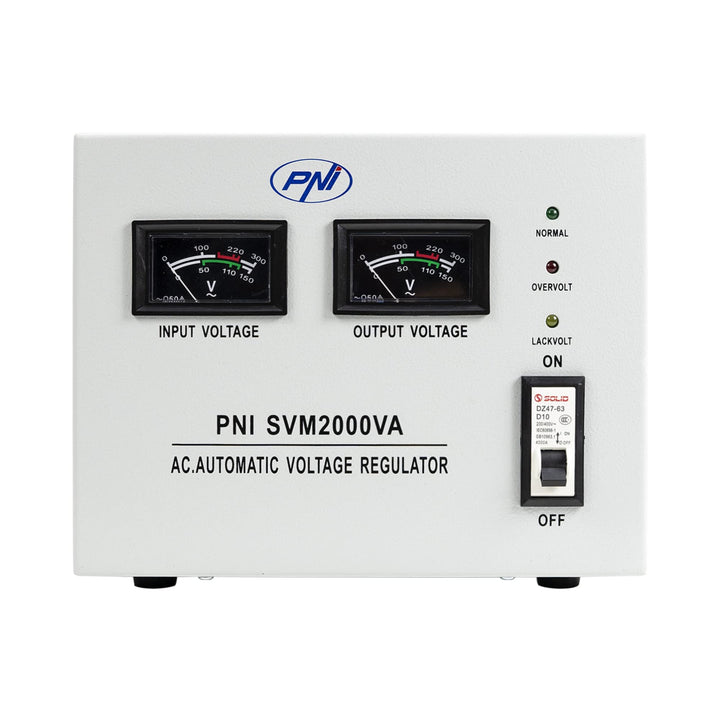 Spannungsregler PNI SVM2000VA Spannungsstabilisator mit Servomotor, 1600 W, 7,2 A, 230 V Ausgang, Sp