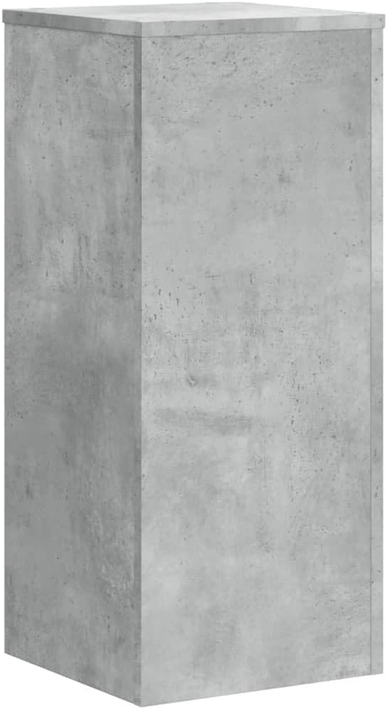 Pflanzenständer, 2 Stück, Holz, Grau, Beton, 30 x 30 x 70 cm, hohles Regal, hochfest, kann mit Sand