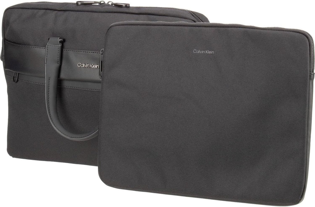 Calvin Klein Herren Remote Laptop Bag W/Sleeve Tasche, Ck Schwarz