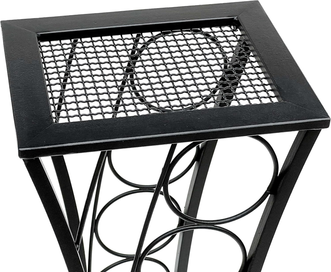 DanDiBo Weinregal Metall Schwarz Stehend Mika 80 cm 96536 Flaschenregal Flaschenständer Flaschenhalt