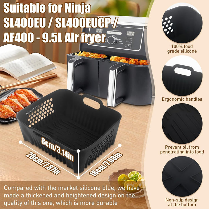 Heissluftfritteuse Zubehör, Airfryer Zubehör für Ninja Double Stack XL 9,5 L, Zubehör Ninja Heissluf