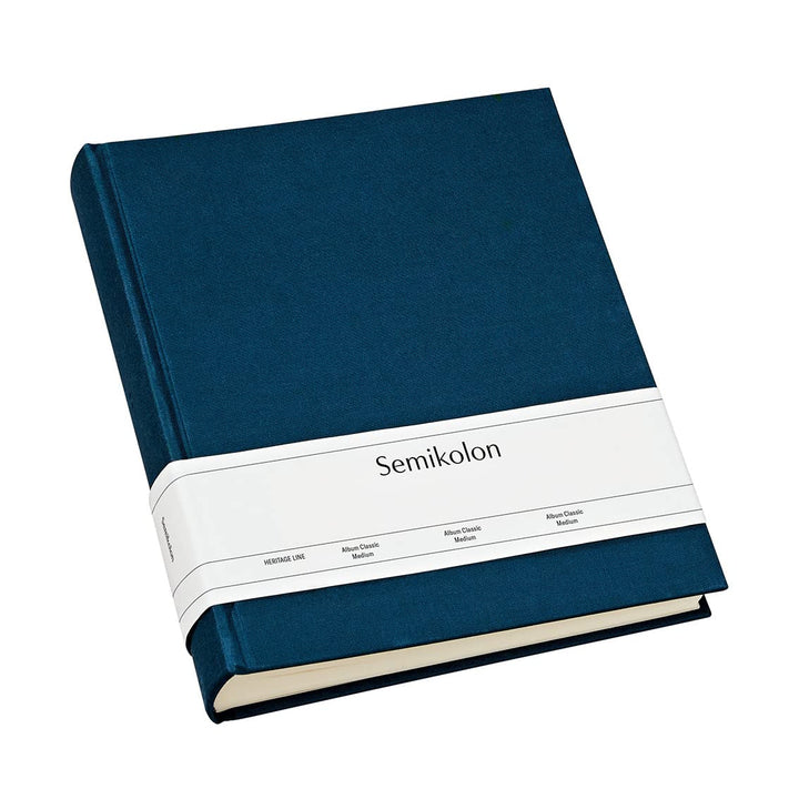 Semikolon 351004 Foto-Album Classic Medium - 21,6 x 25,5 cm - 80 Seiten cremefarben, für 160 Fotos -