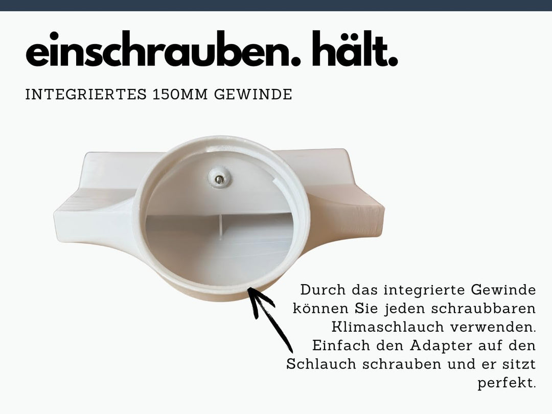 Extra Breiter Fensteradapter 35 cm für mobile Klimaanlagen – Kippfenster Abluftadapter mit 150 mm Sc