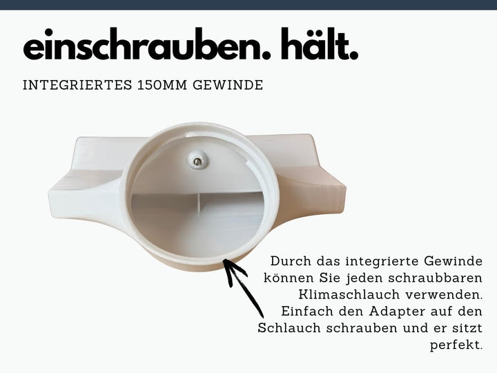 Extra Breiter Fensteradapter 35 cm für mobile Klimaanlagen – Kippfenster Abluftadapter mit 150 mm Sc