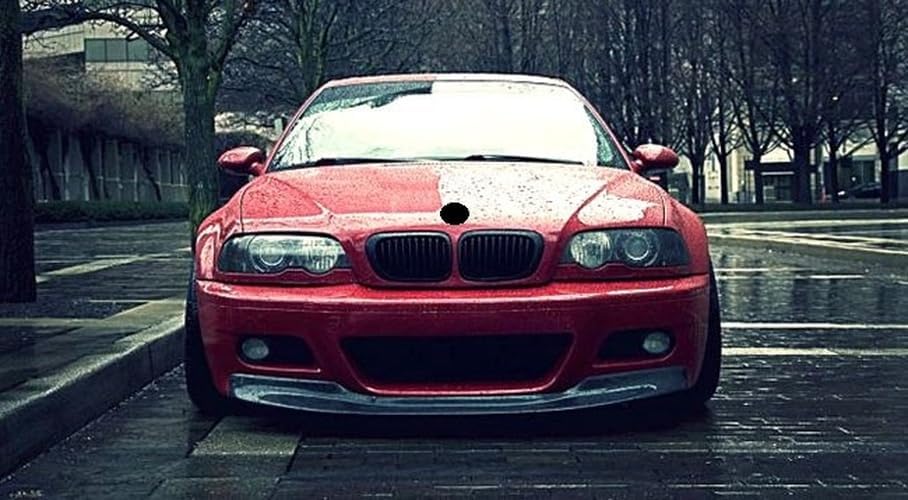 Kühler- Sport- Front- Rippen- Grill Schwarz Matt Eintragungsfrei Set Passend für BMW E46 Coupe+Cabri