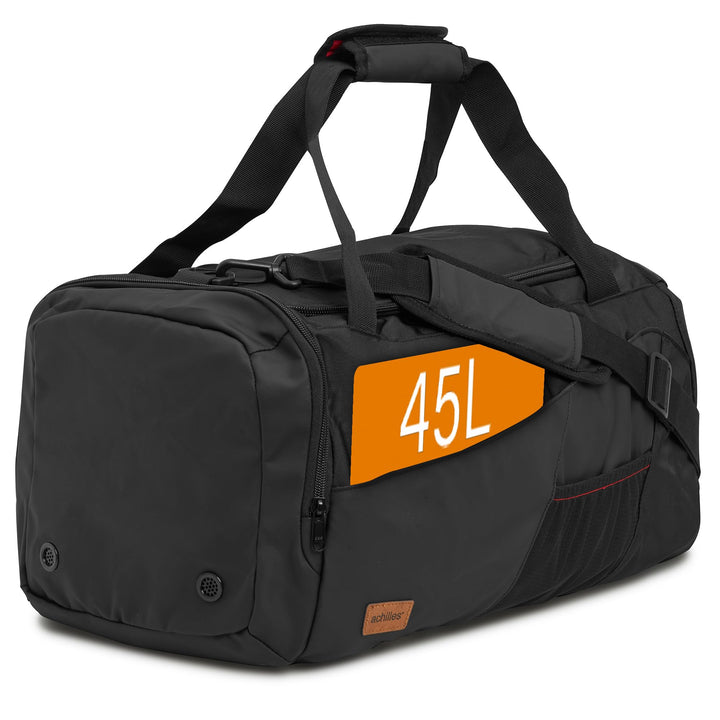 achilles Sporttasche mit Schuhfach, Fitness-Tasche, Trainingstasche, Gym-Bag, Reisetasche, Schwarz,