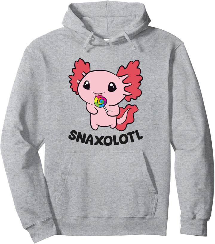 Cute Axolotl Lover Snaxolotl Kawaii Axolotl Pullover Hoodie