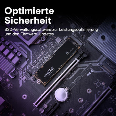 Crucial P3 500GB M.2 PCIe Gen3 NVMe Interne SSD, Bis zu 3500MB/s - CT500P3SSD8, Festkörper-Laufwerk,